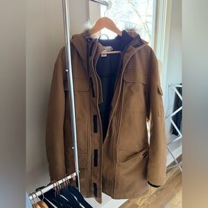 H&M Tan Hooded Military Jacket